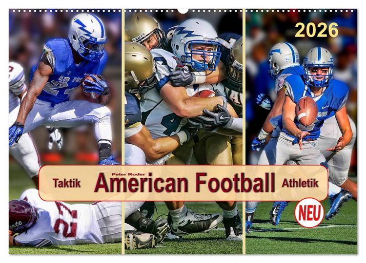 Produktbild: American Football - Taktik und Athletik (Wandkalender 2026 DIN A2 quer), CALVENDO Monatskalender