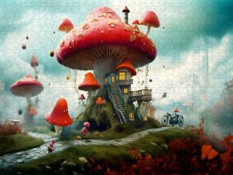 Produktbild: CALVENDO Puzzle Fliegenpilzfest | 1000 Teile Lege-Gr&ouml;&szlig;e 64x48cm Foto-Puzzle f&uuml;r gl&uuml;ckliche Stunden