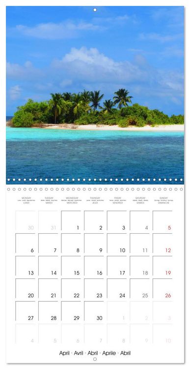 Produktbild: Maldives - Sun, water and beach (Wall Calendar 2026 12 &times; 12 Inch) CALVENDO 12 Month Wall Calendar