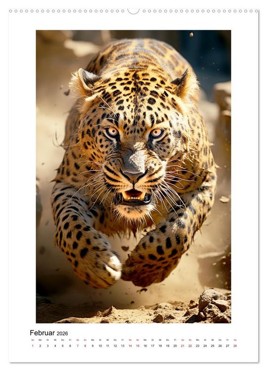 Produktbild: Highspeed Tiere (Wandkalender 2026 DIN A2 hoch), CALVENDO Monatskalender