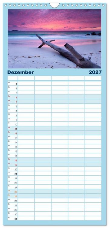 Produktbild: Familienplaner 2027 - Seychellen mit 5 Spalten (Wandkalender, 21 x 45 cm) CALVENDO