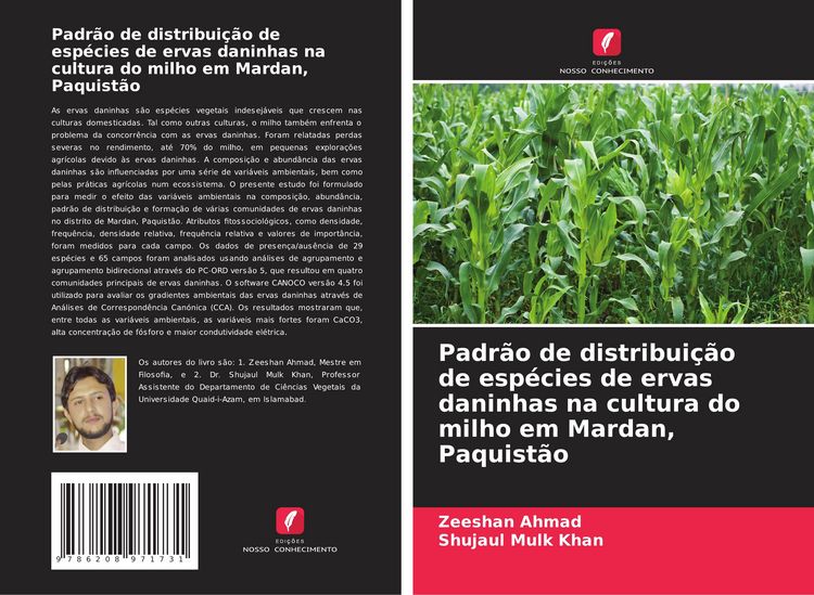 Produktbild: Padr&atilde;o de distribui&ccedil;&atilde;o de esp&eacute;cies de ervas daninhas na cultura do milho em Mardan, Paquist&atilde;o
