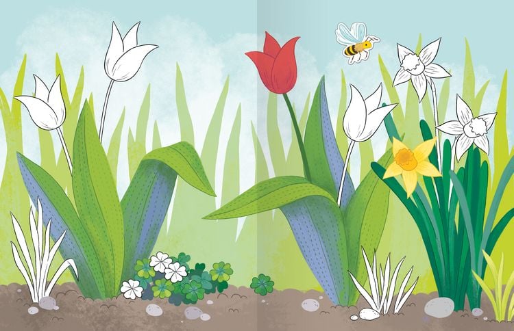 Produktbild: Mein Ausmalstickerbuch - Fr&uuml;hling