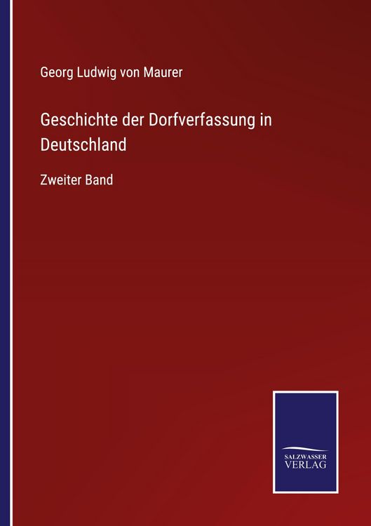 Produktbild: Geschichte der Dorfverfassung in Deutschland
