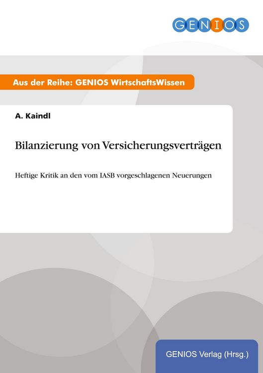 Produktbild: Bilanzierung von Versicherungsvertr&auml;gen
