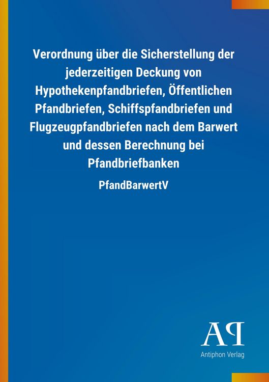 Produktbild: Verordnung &uuml;ber die Sicherstellung der jederzeitigen Deckung