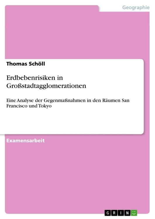 Produktbild: Erdbebenrisiken in Gro&szlig;stadtagglomerationen