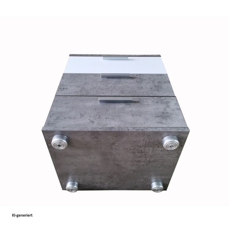 Produktbild: HTI-Living Nachtkommode 3 Schubladen Nina Beton Wei&szlig; Nachtkommode 3 Schubladen Nina Beton Wei&szlig;