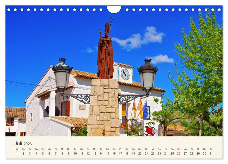 Produktbild: El Castell de Guadalest - In der Berglandschaft der Costa Blanca (Wandkalender 2026 DIN A4 quer), CALVENDO Monatskalender