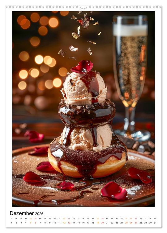Produktbild: Donuts f&uuml;r Gourmets (Wandkalender 2026 DIN A2 hoch), CALVENDO Monatskalender