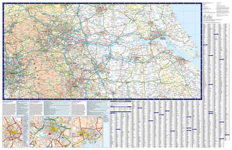 Produktbild: Yorkshire A-Z Visitors Map