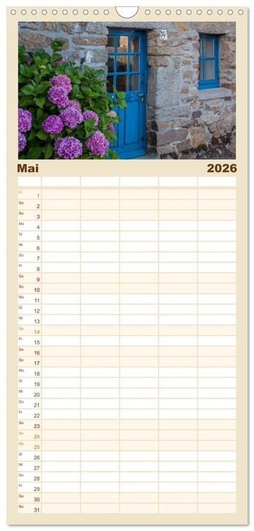 Produktbild: Familienplaner 2026 - Bretagne: Finist&egrave;re - am Ende der Welt mit 5 Spalten (Wandkalender, 21 x 45 cm) CALVENDO