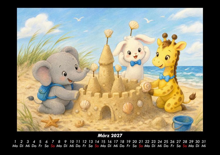 Produktbild: Sandburgen am Strand 2027 Fotokalender DIN A3