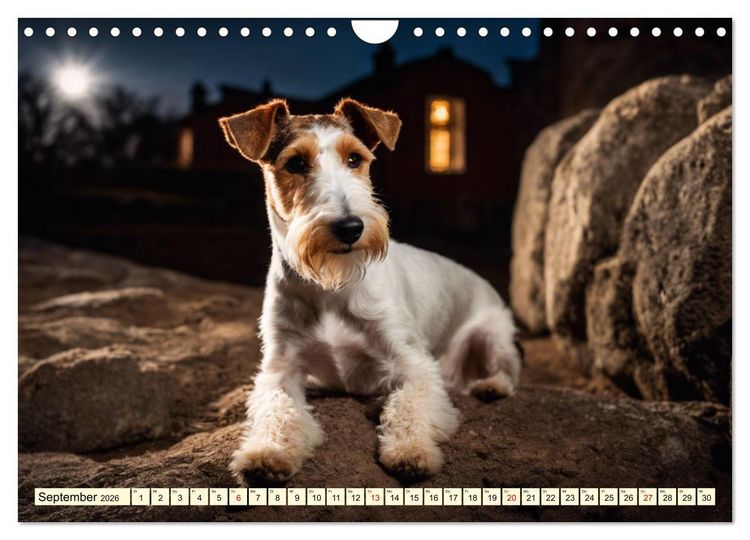 Produktbild: Drahthaar-Foxterrier (Wandkalender 2026 DIN A4 quer), CALVENDO Monatskalender