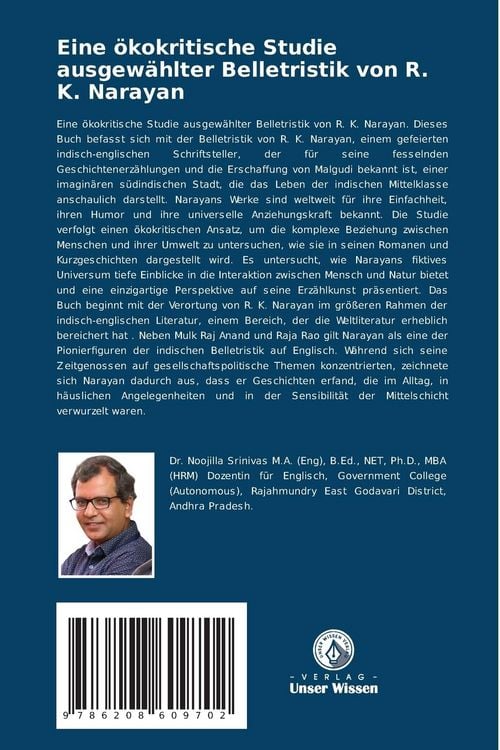 Produktbild: Eine &ouml;kokritische Studie ausgew&auml;hlter Belletristik von R. K. Narayan