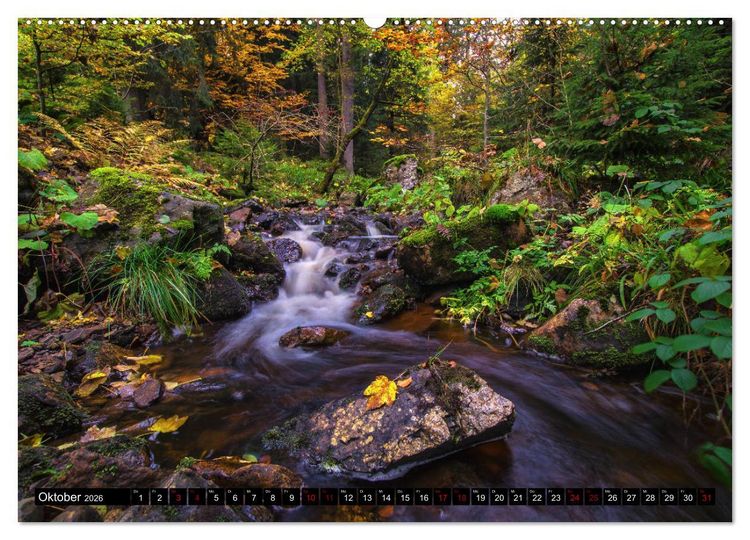 Produktbild: Fl&uuml;sse und Seen im Harz (hochwertiger Premium Wandkalender 2026 DIN A2 quer), Kunstdruck in Hochglanz