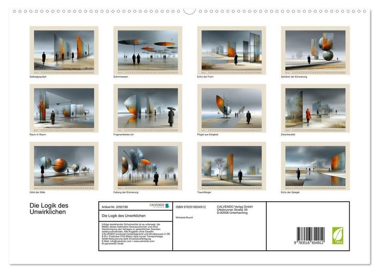 Produktbild: Die Logik des Unwirklichen (hochwertiger Premium Wandkalender 2026 DIN A2 quer), Kunstdruck in Hochglanz