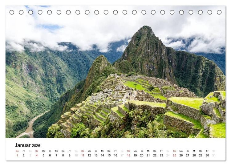Produktbild: Peru - Land der Inkas und Alpakas (Tischkalender 2026 DIN A5 quer), CALVENDO Monatskalender