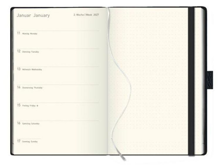 Produktbild: Buchkalender Times Small12 Balaton schwarz 2027