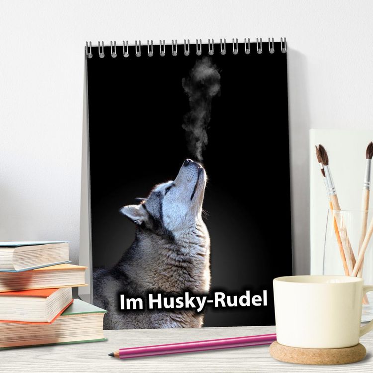 Produktbild: Im Husky-Rudel (Tischkalender 2026 DIN A5 hoch), CALVENDO Monatskalender