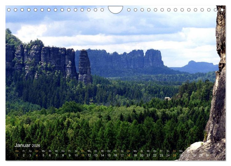 Produktbild: ElbsandSTEIN, kunstwerk der natur (Wandkalender 2026 DIN A4 quer), CALVENDO Monatskalender