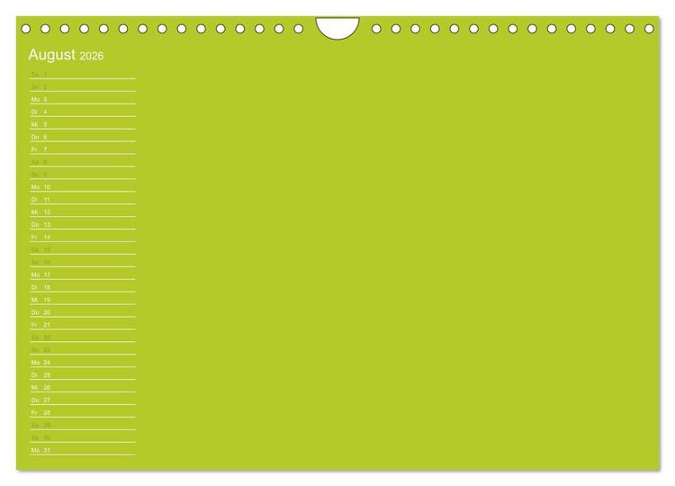Produktbild: Bastel-Geburtstagskalender gr&uuml;n / Geburtstagskalender (Wandkalender 2026 DIN A4 quer), CALVENDO Monatskalender