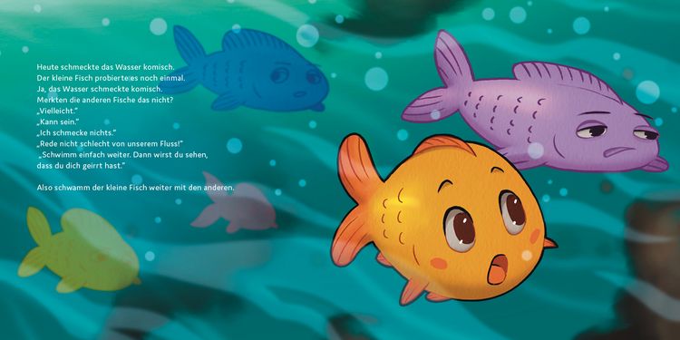 Produktbild: Der kleine Fisch schwimmt gegen den Strom