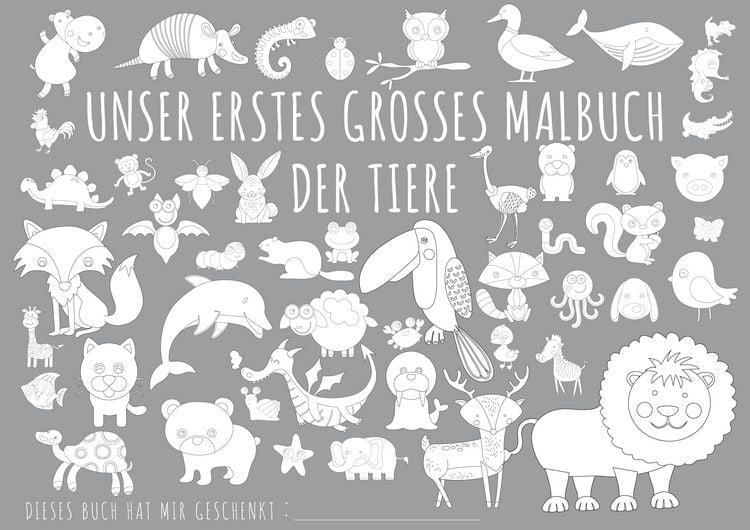 Produktbild: UNSER ERSTES GROSSES MALBUCH - TIERE