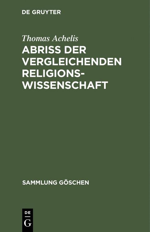 Produktbild: Abri&szlig; der vergleichenden Religionswissenschaft