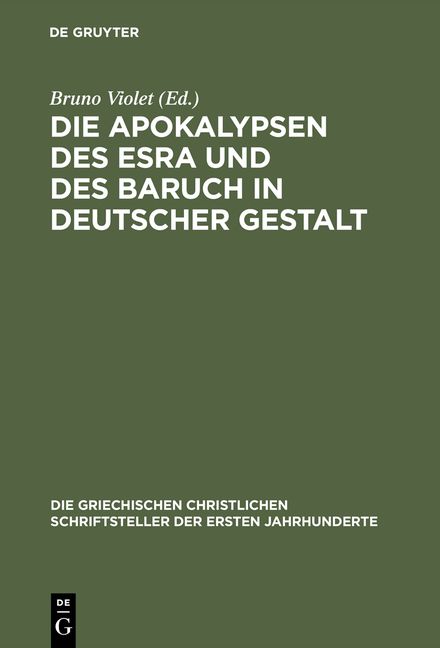 Produktbild: Die Apokalypsen des Esra und des Baruch in deutscher Gestalt