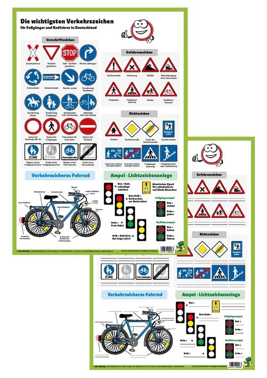 Produktbild: Verkehrszeichen f&uuml;r Fu&szlig;g&auml;nger und Radfahrer