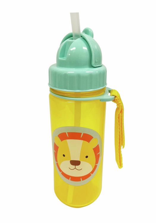 Produktbild: Mit unserer tollen Trinkflasche mit Strohhalm und praktischem Klappverschluss haben kleine H&auml;nde mehr Sicherheit als mit einem normalen Trinkbecher. Der &Uuml;bergang zu einem &bdquo;Becher f&uuml;r gro&szlig;e Kinder ist dann nur noch ein Kinderspiel. Das farbenfrohe De