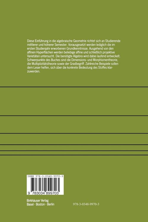 Produktbild: Algebraische Geometrie
