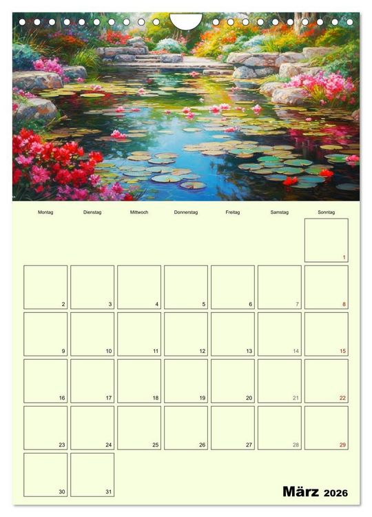 Produktbild: Im japanischen Garten. Zauberhafte Illustrationen (Wandkalender 2026 DIN A4 hoch), CALVENDO Monatskalender
