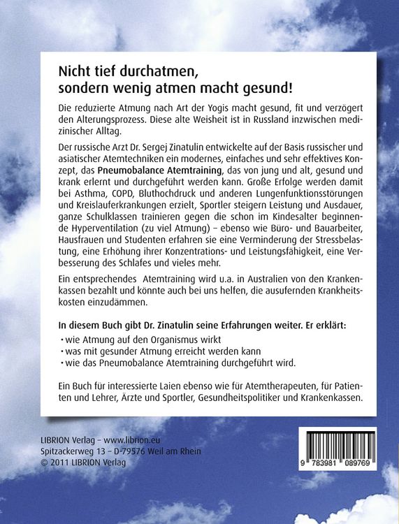 Produktbild: Pneumobalance - die Methode der balancierten Atmung