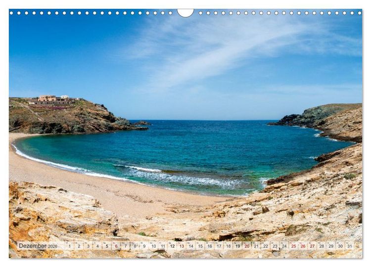 Produktbild: Mykonos - Natur, Meer und wei&szlig;e W&auml;nde (Wandkalender 2026 DIN A3 quer), CALVENDO Monatskalender