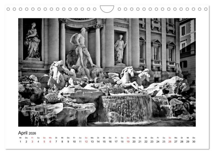 Produktbild: ROM Monochrom (Wandkalender 2026 DIN A4 quer), CALVENDO Monatskalender