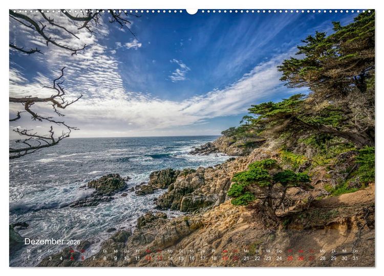 Produktbild: Traumstra&szlig;e Kaliforniens - California Highway No.1 (hochwertiger Premium Wandkalender 2026 DIN A2 quer), Kunstdruck in Hochglanz