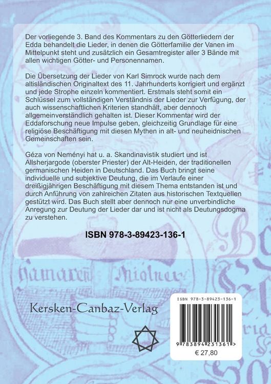 Produktbild: Kommentar zu den G&ouml;tterliedern der Edda