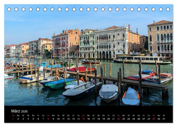 Produktbild: Venedig - la Serenissima (Tischkalender 2026 DIN A5 quer), CALVENDO Monatskalender