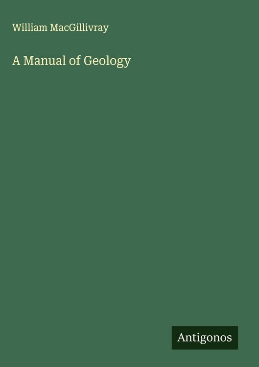 Produktbild: A Manual of Geology