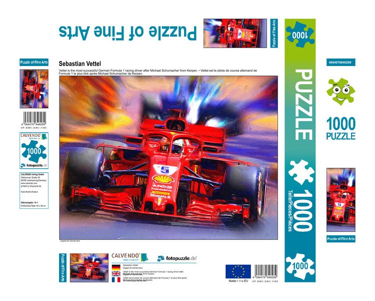 Produktbild: CALVENDO Puzzle Sebastian Vettel 1000 Teile Lege-Gr&ouml;&szlig;e 640 x 480 cm Foto-Puzzle Bild von N N