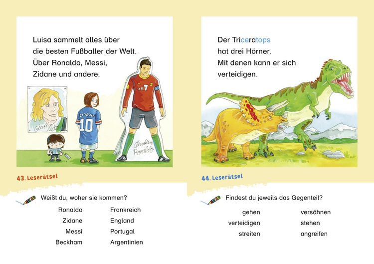 Produktbild: Duden Leseprofi &ndash; Coole Leser&auml;tsel zum Schulstart &ndash; Dinos und Fu&szlig;ball, 1. Klasse