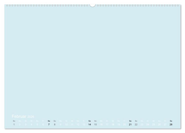 Produktbild: Bastelkalender - hell Blau (Wandkalender 2026 DIN A2 quer), CALVENDO Monatskalender