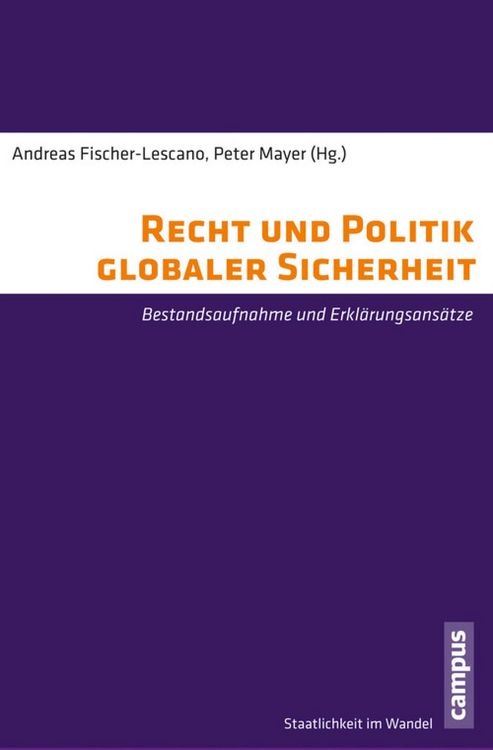 Produktbild: Recht und Politik globaler Sicherheit