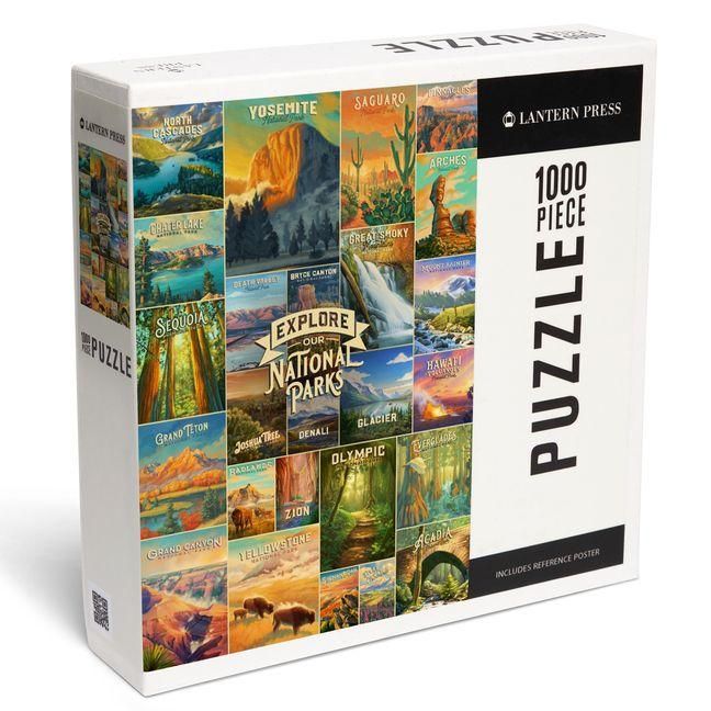 Produktbild: Oil Painting National Park Series - Collage - Explore Our National Parks -1000 Piece Puzzle