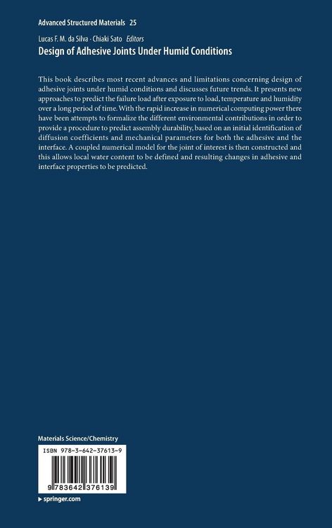 Produktbild: Design of Adhesive Joints Under Humid Conditions