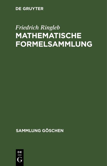 Produktbild: Mathematische Formelsammlung