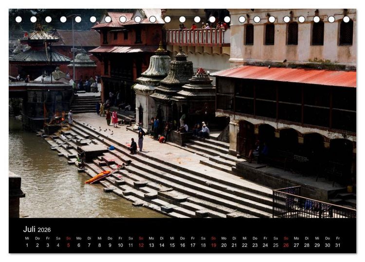 Produktbild: Nepal-Das Kathmandu-Tal nach dem Beben (Tischkalender 2026 DIN A5 quer), CALVENDO Monatskalender