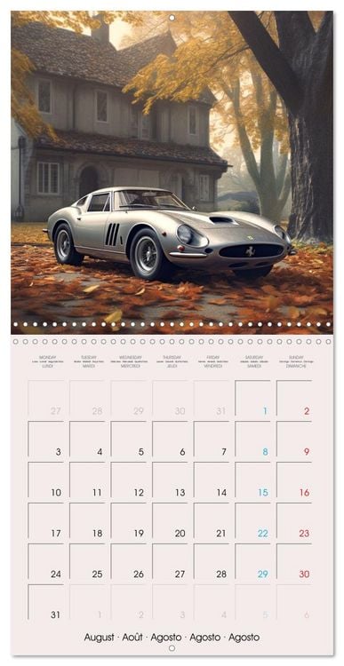 Produktbild: Voitures de course anciennes (Calendrier mural carr&eacute; 2026 30x30 cm) Calendrier double avec une page pour vos prises de notes